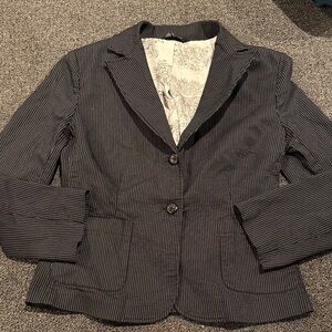 Zinc Black Pinstripe Women's Blazer